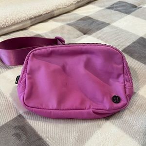 Lululemon Everywhere Belt Bag, Bright Pink, Good Used Condition :)